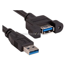 High Performance USB 3.0 Panel-Mount Type A Male to Female Extension Cable